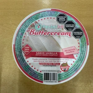 Crema Buttercream Pastelar sabor Vainilla
