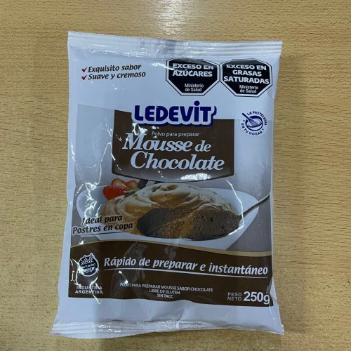 MOUSSE DE CHOCOLATE LEDEVIT EN POLVO