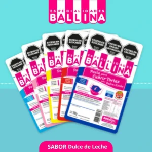 PASTA BALLINA PARA CUBRIR Y DECORAR TORTAS VARIOS COLORES DULCE DE LECHE