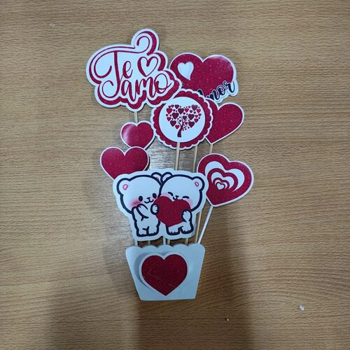 PINCHE CORAZONES MACETA SURTIDO SAN VALENTIN