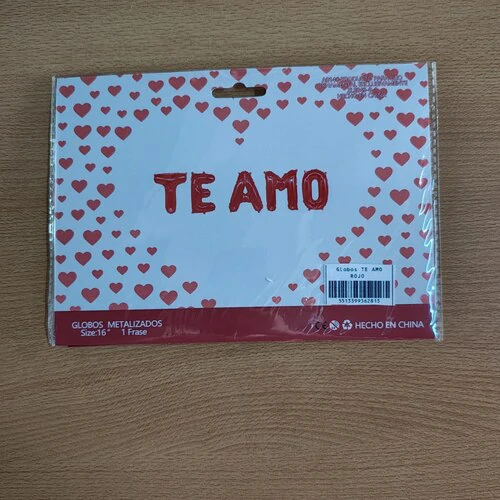 GLOBOS TE AMO ROJO SAN VALENTIN