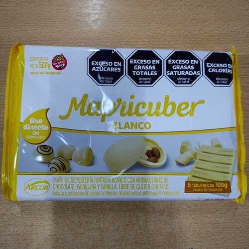 TABLETA MAPRICUBER BLANCO x 500 grs